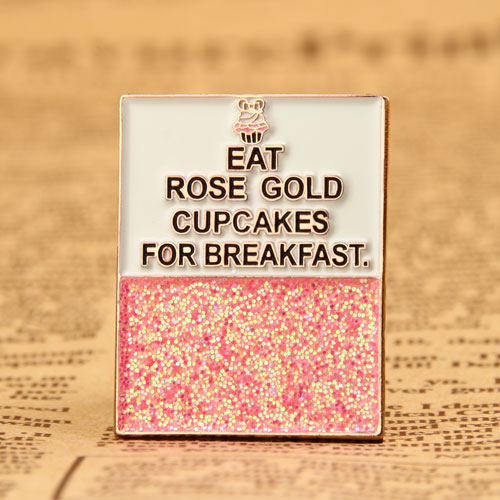 Rose Gold Cupcakes Enamel Pins