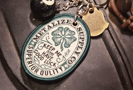 keep me have good luck keychain embroidery