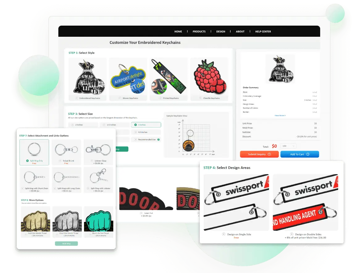 Quote System for Custom Embroidered Keychains Quote System for Custom Embroidered Keychains