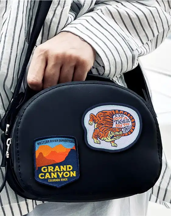 custom woven patches for bags