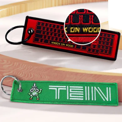 Custom Woven Keychains with No Minimum