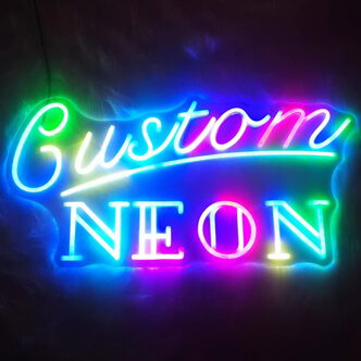 RGB Gradient Changing Color Neon Signs