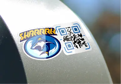 Glossy Finish QR Code Stickers 