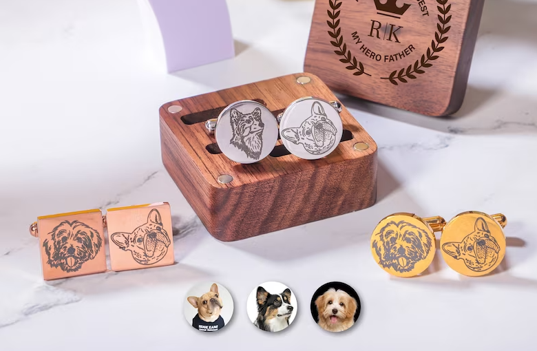 animal custom cufflinks