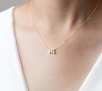 Custom Small Lowercase Initial Necklace