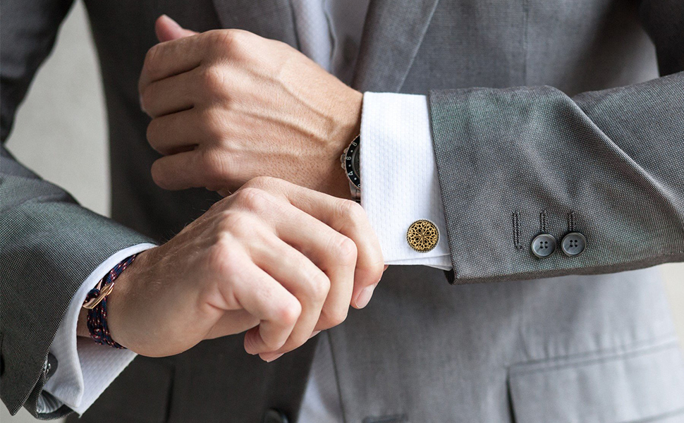 monogram cufflinks