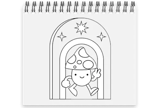 custom enamel earrings sketch