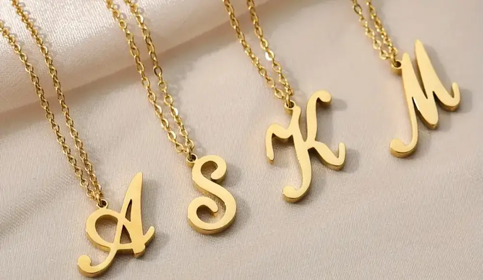 Large Initial Necklace Large Initial Necklace
