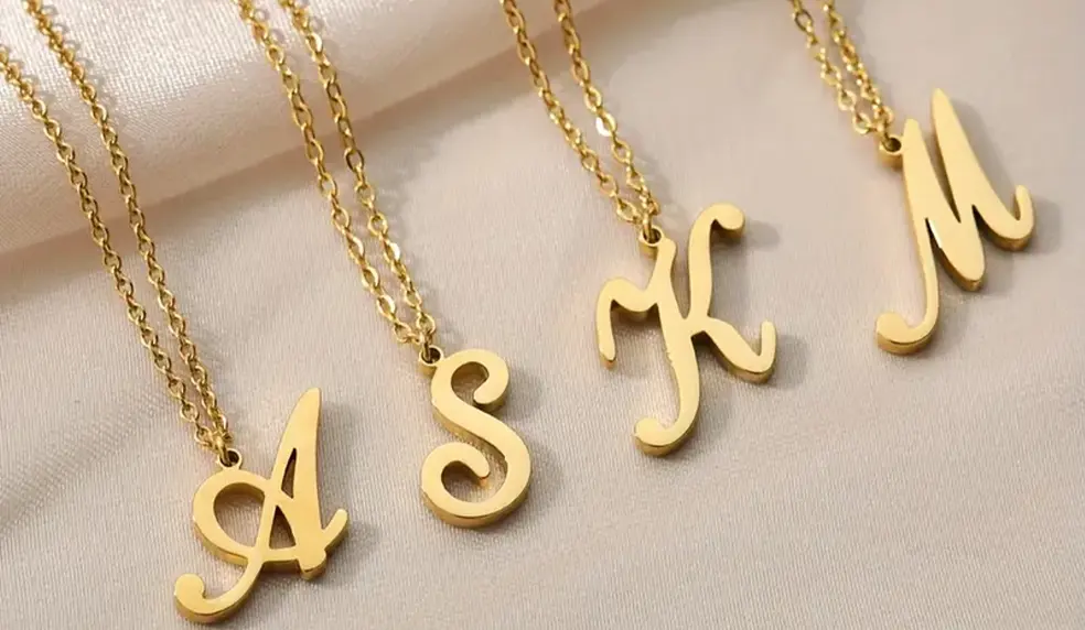 Large Initial Necklace Large Initial Necklace