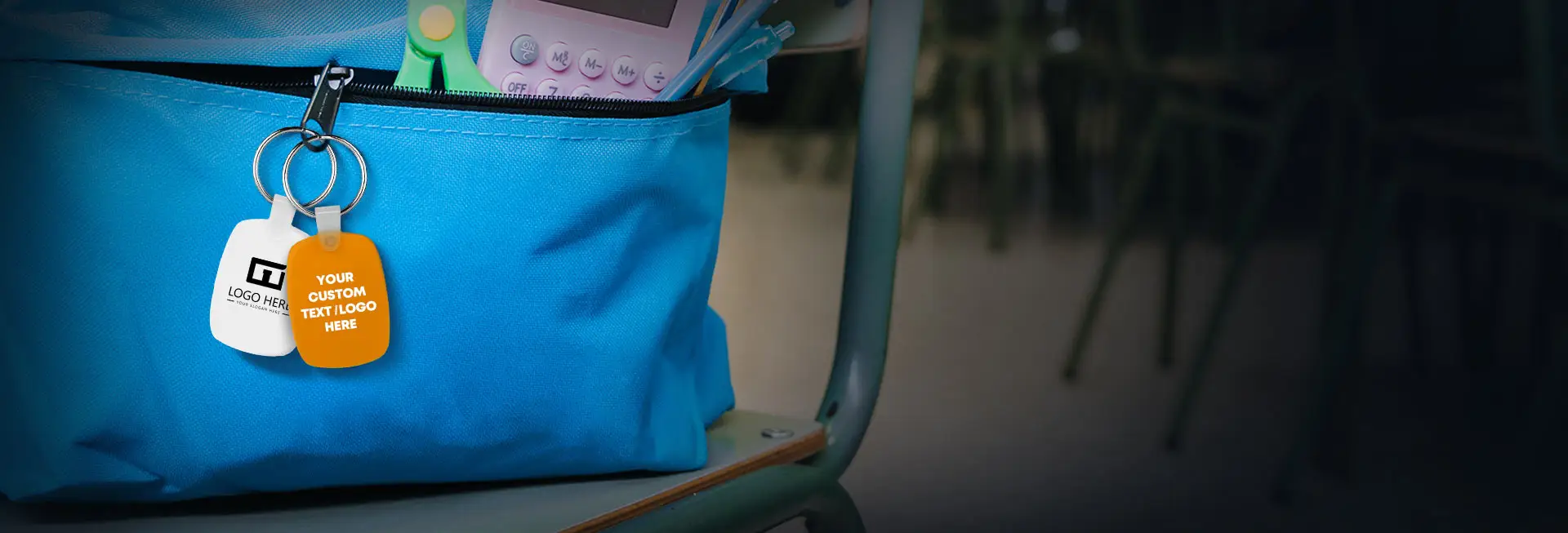 Custom Keychains on Bags