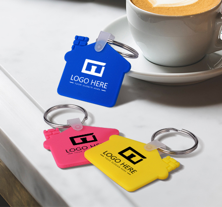 House Shaped Silicone Keychain House Shaped Silicone Keychain