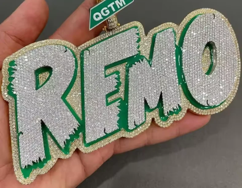 large moissanite pendant