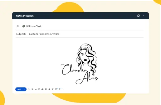 comfirm artwork of pendant