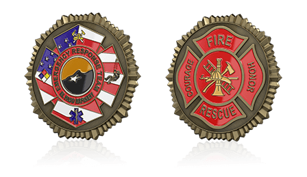 Custom Firefighter Challenge Coins