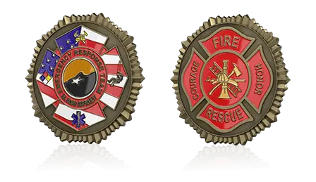 Custom Firefighter Challenge Coins