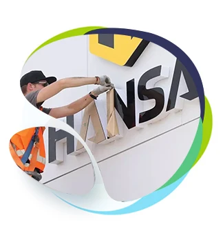 installation of illuminated signs