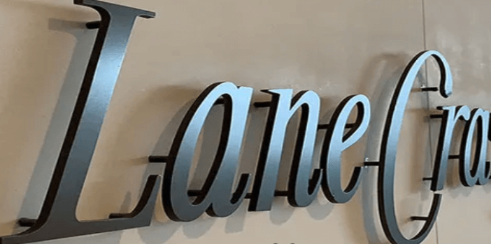 Flat Cut Metal Letters painted style