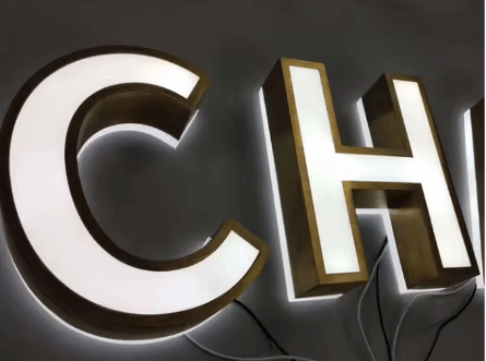 Front & Back Lit Letters illuminated storefront signs