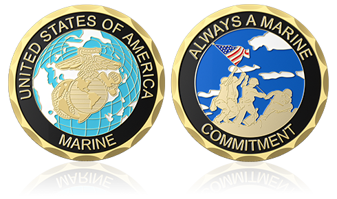 Always A Marine Custom Coins