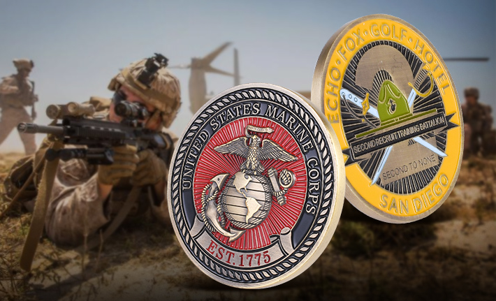 custom marine corps coins online