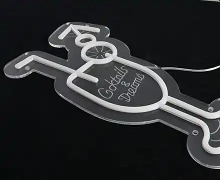 Transparent acrylic neon light signs Transparent acrylic neon light signs