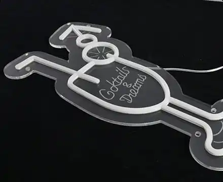 Transparent acrylic neon light signs Transparent acrylic neon light signs