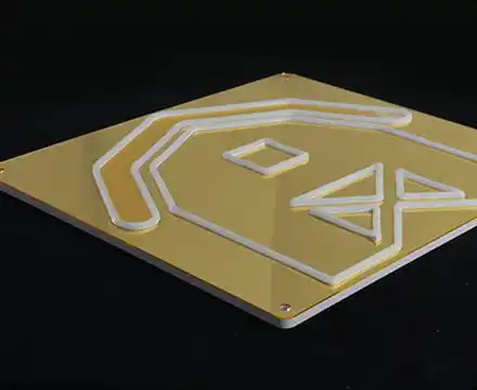 Mirror gold neon signs Mirror gold neon signs