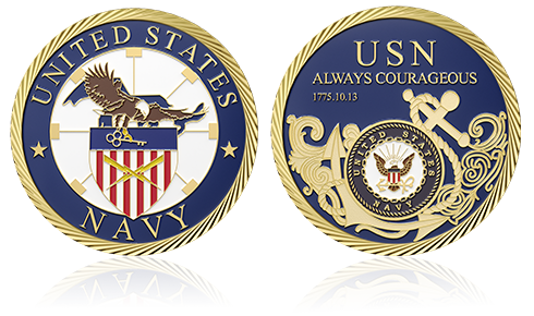 USN Personalized Challenge Coin
