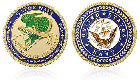 Cool Gator Navy Custom Challenge Coins