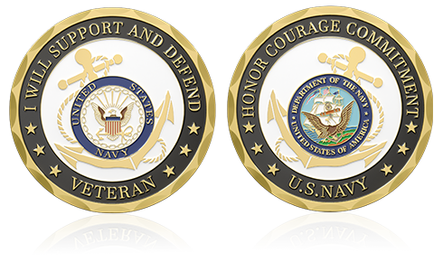 Navy Veteran Challenge Coins