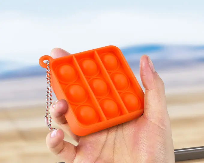 High quality Mini Push Pop Bubble Keychain