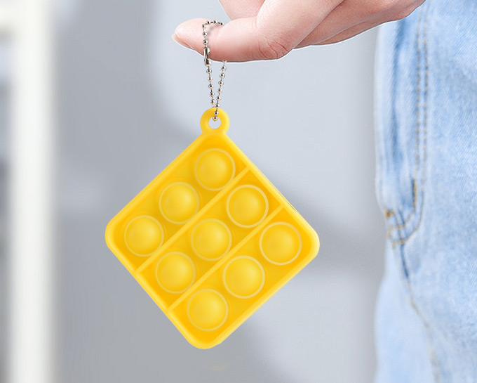 Charming Color of Mini Push Pop Bubble Keychain