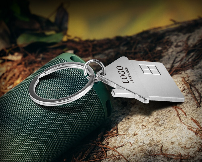 Customize House Shape Metal Key Tag
