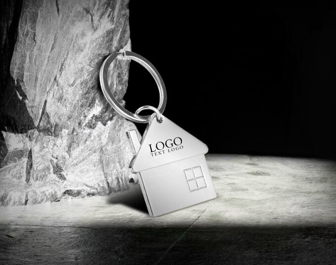 Custom House Shape Metal Key Tag