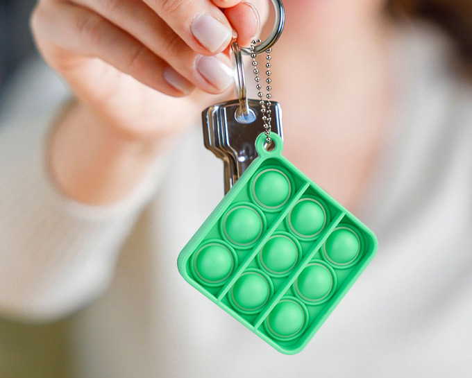 Mini Push Pop Bubble Keychain as Gift