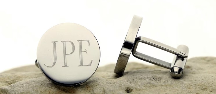 custom monogram cufflinks for men