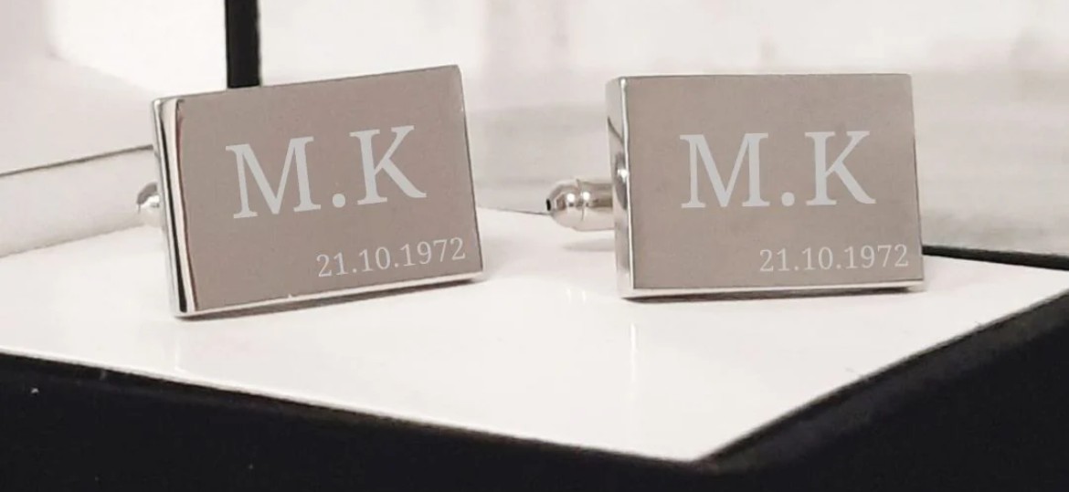 Custom birthday cufflinks