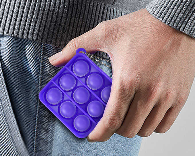 Exquisite Mini Push Pop Bubble Keychain
