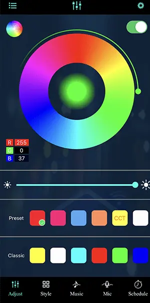 colors with RGB colors with RGB