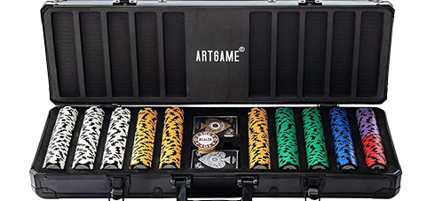 poker chips with a case