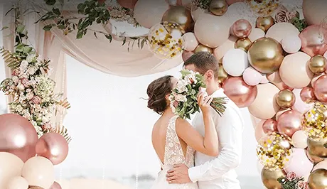 Pink Gold Balloon Garland Arch Kit for wedding