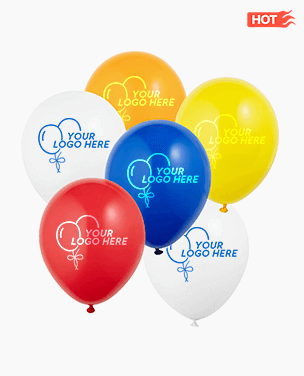 custom colored printed logo balloons