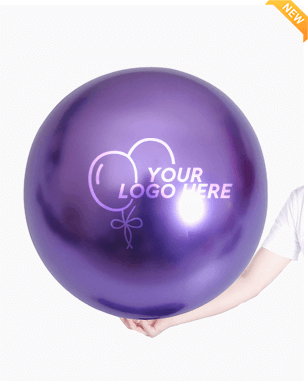 36 Inch Purple Big or Giant Balloons with logo