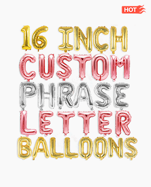 Foil Letters Balloons gold pink silver colors for happy birthday