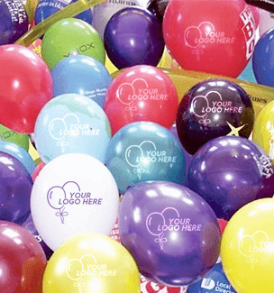 promotional colored latex balloons with logo