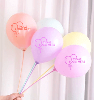 plastic balloons custom with logo
