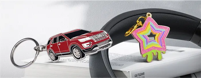 eye catching hard enamel custom keychains (metal custom car keychains)