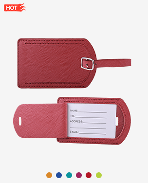 Leather Luggage Tags with Privacy Covers