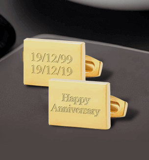 custom anniversary cufflinks