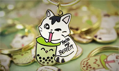 highest quality cat enamel custom keychains canada